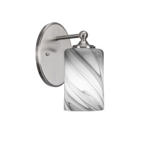 Capri 1 Light Wall Sconce Shown In Brushed Nickel Finish With 4