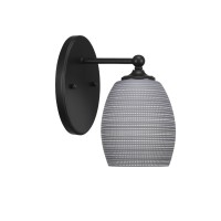 Capri 1 Light Wall Sconce Shown In Matte Black Finish With 5