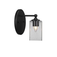 Capri 1 Light Wall Sconce Shown In Matte Black Finish With 4