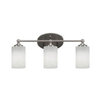 Capri 3 Light Bath Bar Shown In Brushed Nickel Finish With 4