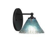 Capri 1 Light Wall Sconce Shown In Matte Black Finish With 7