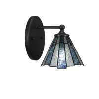 Capri 1 Light Wall Sconce Shown In Matte Black Finish With 7