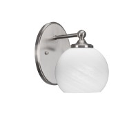 Capri 1 Light Wall Sconce Shown In Brushed Nickel Finish With 5.75