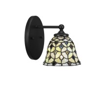 Capri 1 Light Wall Sconce Shown In Matte Black Finish With 7