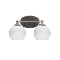 Capri 2 Light Bath Bar Shown In Brushed Nickel Finish With 5.75