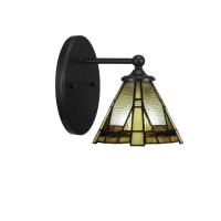 Capri 1 Light Wall Sconce Shown In Matte Black Finish With 7