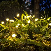 Durpar Solar Garden Lights 2 Pack 20 Leds Solar Outdoor Lights Solar Fairy Lights Outdoor Waterproof For Yard Garden Decoratio