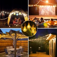 Outdoor String Lights 2 Pack 66Ft 200Led Battery Operated String Lights Waterproof With Remote 8 Modes Indoor Outdoor Hanging L