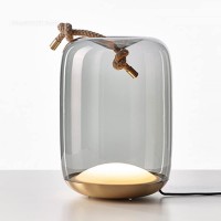 Table Lamp Nordic Designer Glass Art Table Lamps For Bedroom Lamp Led Bedside Stand Desk Light Modern Lighting Fixture Home Decor Creative Hemp Rope Table Lamp