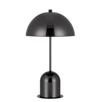 20 Inch Metal Accent Table Lamp Dome Shade, Black