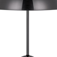 20 Inch Metal Accent Table Lamp Dome Shade, Black