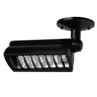 7 Inch 120V Metal Ceiling Mount, Integrated Cfl Light, Black