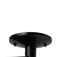 7 Inch 120V Metal Ceiling Mount, Integrated Cfl Light, Black