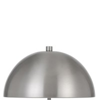 20 Inch Metal Accent Table Lamp With Dome Shade, Silver