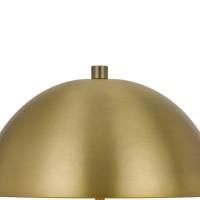 20 Inch Metal Accent Table Lamp With Dome Shade, Brass