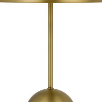 20 Inch Metal Accent Table Lamp With Dome Shade, Brass