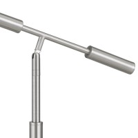 16 Inch Adjustable Led Office Desk Lamp, 2 Usb Ports, Silver