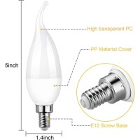 Ladiwanka E12 Led Candelabra Flame Light Bulbs For Outdoor Use 3 Mode 12 Watt 1800K Warm White Orange Led Flame Bulb Hallowee