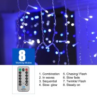 Brightown Christmas Icicle Lights Outdoor 33 Feet 72 Drops With 384 Led 8 Modes Waterproof Connectable Twinkle Fairy String Li