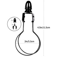 Gigivosha Lamp Shade Harp Holder Adapter Kit - Clip On Lampshade Light Bulb With Shade Attaching Finials Support Fitter Parts Converter(1 Pack, Black)