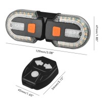 SpecificationMaterial absColour BlackUnilateral light size 62cm47cm25cmLamp wick 30yellow LED8red LEDMode left turn signal light right turn signal light yellow light red light flashingBattery 600mAhBattery life 5 hours Package Contents1Detachable Tail Lig