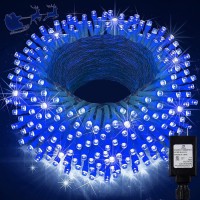 Christmas Lights Outdoor 1000 Led 393.7Ft Super Long String Lights With 8 Modes & Timer, Plug In Twinkle Fairy Lights Decor For Home Xmas Wedding Party Room Yard Tree Holiday Decorations (Blue)