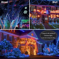 Christmas Lights Outdoor 1000 Led 393.7Ft Super Long String Lights With 8 Modes & Timer, Plug In Twinkle Fairy Lights Decor For Home Xmas Wedding Party Room Yard Tree Holiday Decorations (Blue)