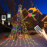 Qulist Christmas Decoration Color Change Star Lights Outdoor317 Led 164Ft Christmas Tree Toppers String Lights11 Modes Water