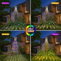 Qulist Christmas Decoration Color Change Star Lights Outdoor317 Led 164Ft Christmas Tree Toppers String Lights11 Modes Water