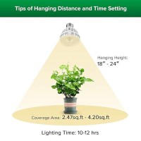 Sansi A21 15W Grow Light Bulbs Led Full Spectrum 200W Equiv High Ppfd Plant Light Bulbs Energy Saving 4000K Daylight Grow Lig