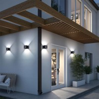 Mille Lucciole 4 Pack Outdoor Wall Lights Exteriorinterior Led Wall Sconces Ip65 Waterproof Square Aluminum Wall Lamps Outdoor