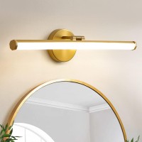 Kaisite Bathroom Light Fixture Over Mirror Gold Vanity Light Fixture 18W 4000K Angle Adjustable 22 Inch Led Dimmable Modern Va