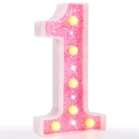 Pooqla Marquee Numbers Lights Light Up Numbers Battery Powered Glitter Lighted Numbers For Birthday Party Shiny Led Numbers F