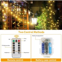 Mdedl Battery Operated String Lights Outdoor Indoor, 39Ft 80Led Waterproof Crystal Mini Globe Fairy String Lights Christmas Decorative Lights With Remote Timer For Bedroom Patio Garden Canopy