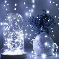 Acvcy 12 Pack Led Fairy Lights Battery Operated String Lights 7 Ft 20 Led Waterproof Silver Wire Firely Starry Moon Lights For