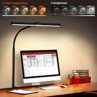 Selfila Led Desk Lamp With Clamp - Architect Desk Lamp Swing Arm Task Light 360