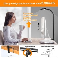 Selfila Led Desk Lamp With Clamp - Architect Desk Lamp Swing Arm Task Light 360