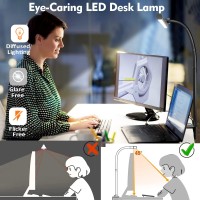 Ultem Led Eyecaring Desk Lights For Home Office Modern Office Lamp 12W Dimmable 5 Color Modes Extra Bright Tall Architect C