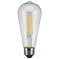 Satco S21364 Led Bulb, 3000K, 120V, 90 Cri, 8W, Medium Base, E26, 800 Lumens, Dimmable, 15000 Hours Rated