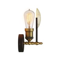 Ozzki Wall Mounted Light Retro Industrial Wall Light Sconce Iron Art Nostalgic Glass Lampshade Wall Lamp E27 Edison Metal Restaurant Lighting Fixture Industry Vintage Loft Bar Bedroom Bedsides Decor R