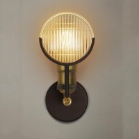 Ozzki Wall Mounted Light Retro Industrial Wall Light Sconce Iron Art Nostalgic Glass Lampshade Wall Lamp E27 Edison Metal Restaurant Lighting Fixture Industry Vintage Loft Bar Bedroom Bedsides Decor R