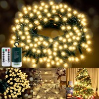 40 Ft-120 Led Christmas Decoration Fairy Lights Battery Operated,Green Wire Mini Light With Waterproof, Timer,Remote Control,8 Lighting Modes,Home Tree Indoor Outdoor Holiday Wedding Party Decor