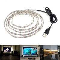 Topxcdz Dc 5V Usb Led Strips 2835 White 2M 6.56Ft Tira Led Strip Light Tv Background Lighting Tape Home Decor Lamp