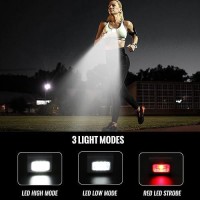 Clip On Running Lights 2Pack Rechargeable Night Light With Strong Magnet Reflective Led Running Lights 3 Modes Brightness With