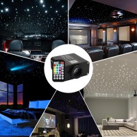 Amki Updated 16W Rgbw Fiber Optic Light Twinklesound Activated Mixed 460Pcs 98Ft Cables App Remote Music Control Car Home Star