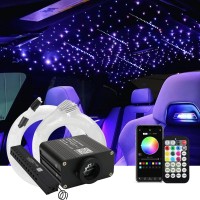 Amki Upgraded 16W Twinkle Starlight Headliner Kit Shooting Star Twinklesound Activated 450Pcs 003In 98Ft Cables Fiber Optic L