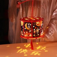 4Pcs Red Chinese Midautumn Festival Lantern Diy Chinese Traditional Hand Made Lanterns About The Ancient Moon Festival Home Hol