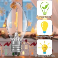 Accessory Cord With Led Light Bulb C7 Cord Christmas Village Light With Double Spare Fuse Blow Mold Christmas String Lights De