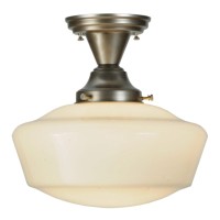 Meyda Tiffany Lighting 141231 Revival One Light SemiFlushmount Ceiling Light Pewter Nickel Silver Restoration White Please refer to the datasheet for all product specifications Meyda Tiffany Lighting MPN 141231