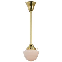 Meyda Tiffany Lighting 143859 Revival One Light Pendant Pendant Light Brass Restoration White Please refer to the datasheet for all product specifications Meyda Tiffany Lighting MPN 143859